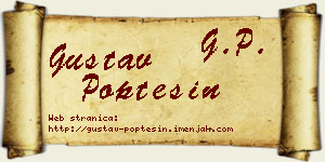 Gustav Poptešin vizit kartica